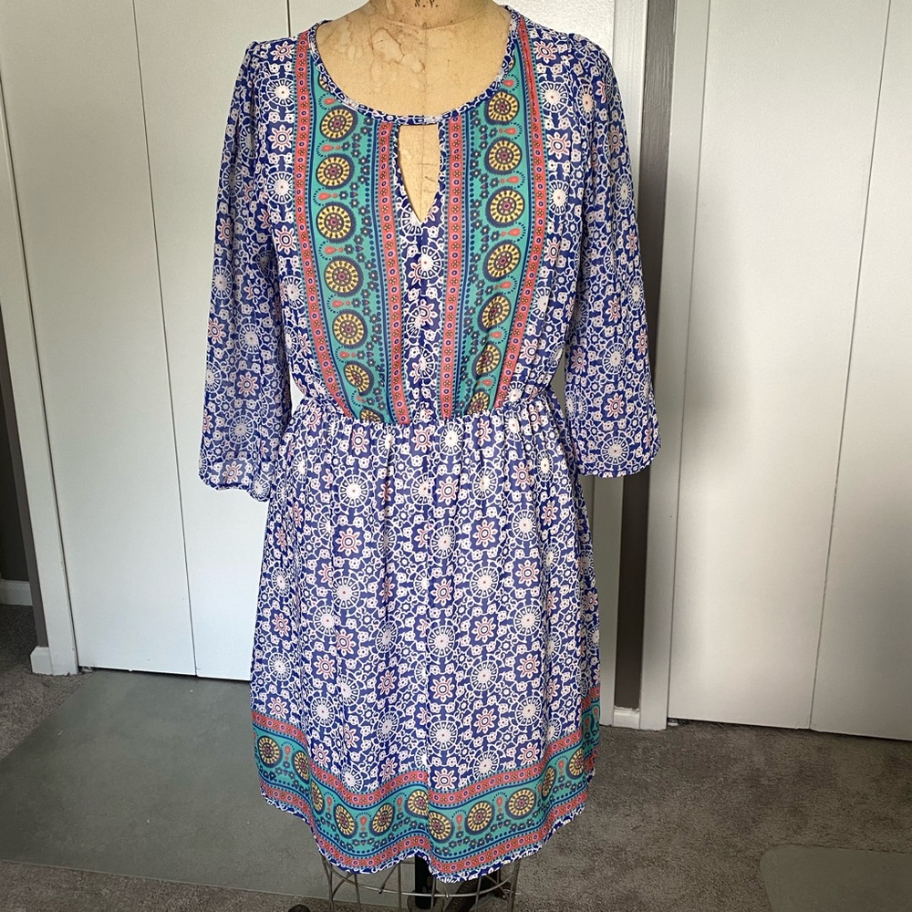 Colorful print summer dress
